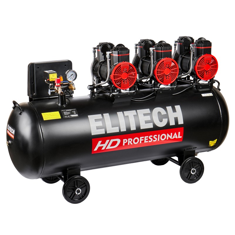 Безмасляный малошумный компрессор Elitech ACF 900-200S