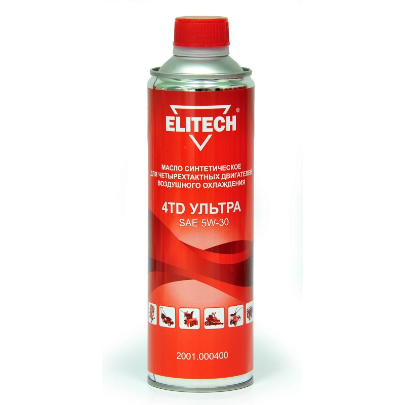 Масло синтетическое для 4-тактных двигателей 4ТD Ультра Elitech 2001.000400