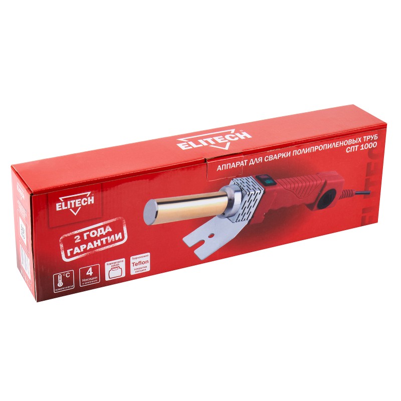 Аппарат для сварки полипропиленовых труб Elitech СПТ 1000 (E1704.002.00)
