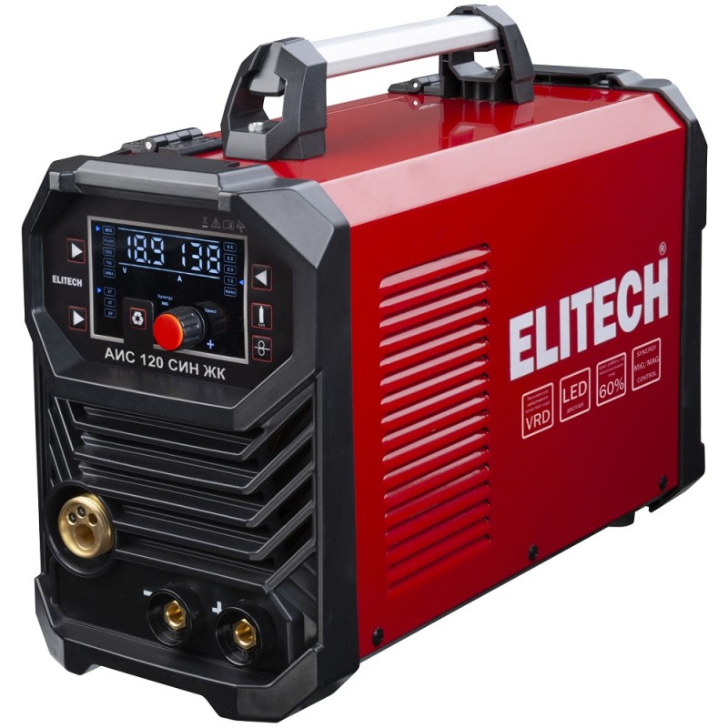 Сварочный инвертор Elitech АИС 120 СИН ЖК