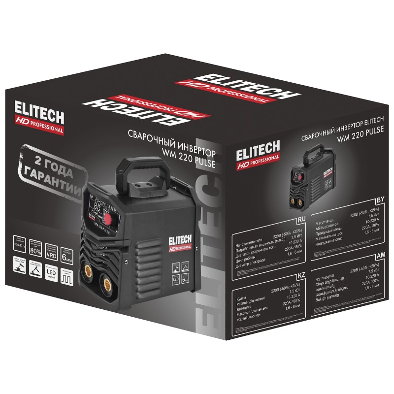 Сварочный инвертор ELITECH WM 220 PULSE