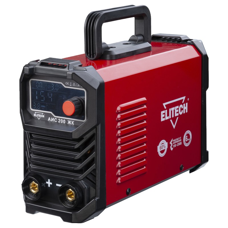 Сварочный инвертор Elitech АИС 200 ЖК