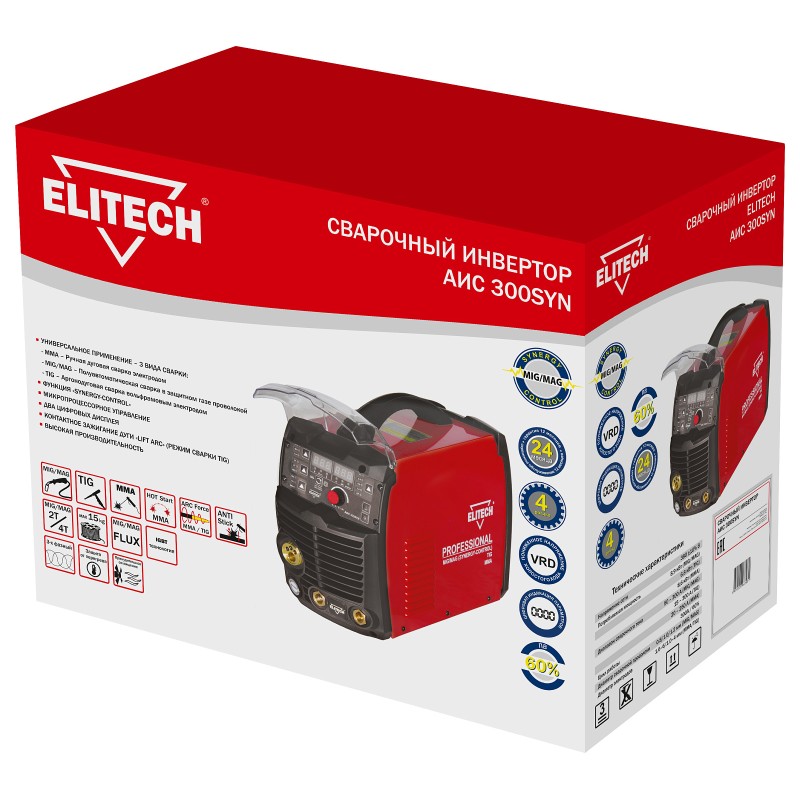 Сварочный полуавтомат Elitech АИС 300SYN