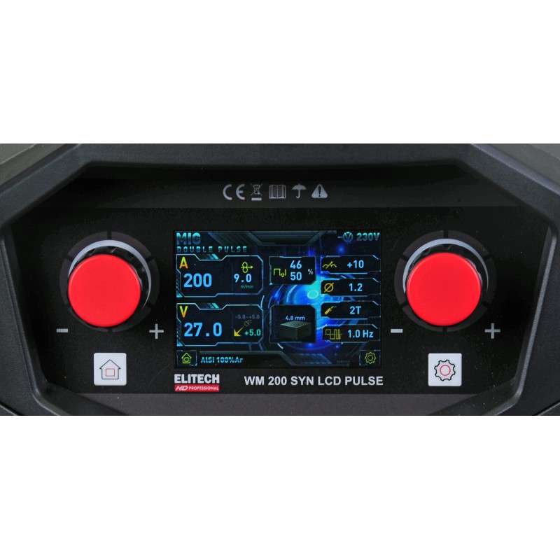 Сварочный инвертор ELITECH WM 200 SYN LCD PULSE