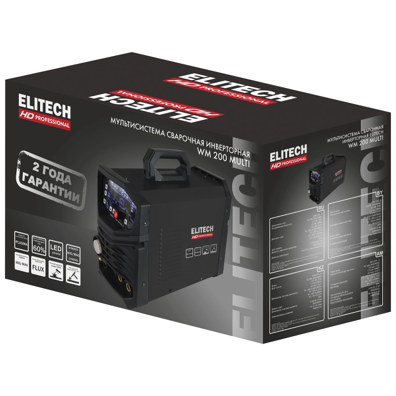 Сварочный инвертор ELITECH WM 200 MULTI