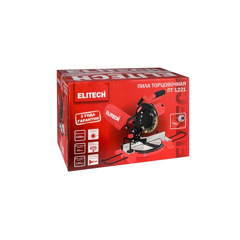 Пила торцовочная Elitech ПТ 1221 (E2007.008.00)