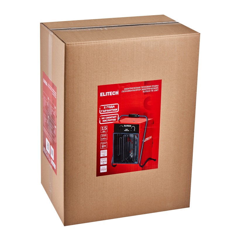 Пушка тепловая электрическая Elitech ТВ 15ЕТ