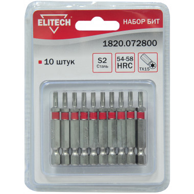 Набор бит Elitech 1820.072800