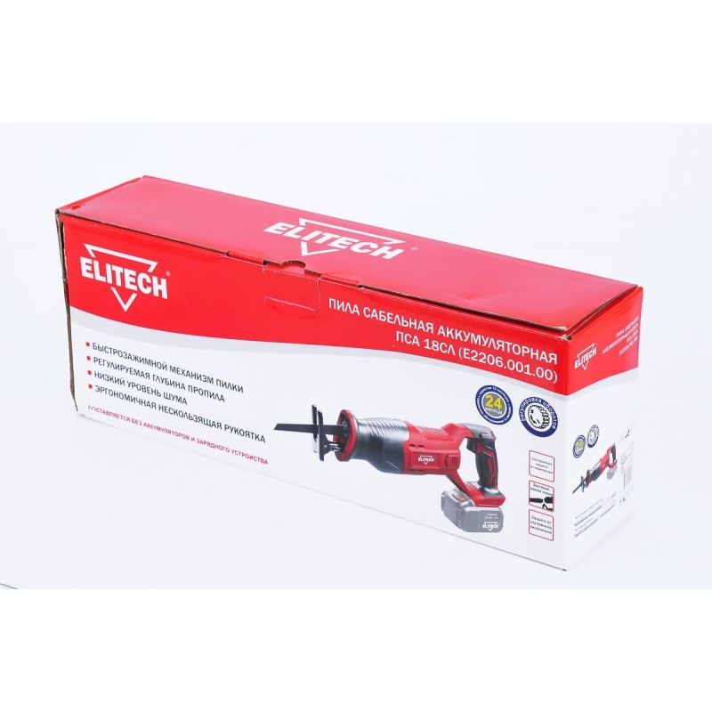 Аккумуляторная сабельная пила Elitech ПСА 18СЛ (Е2206.001.00)