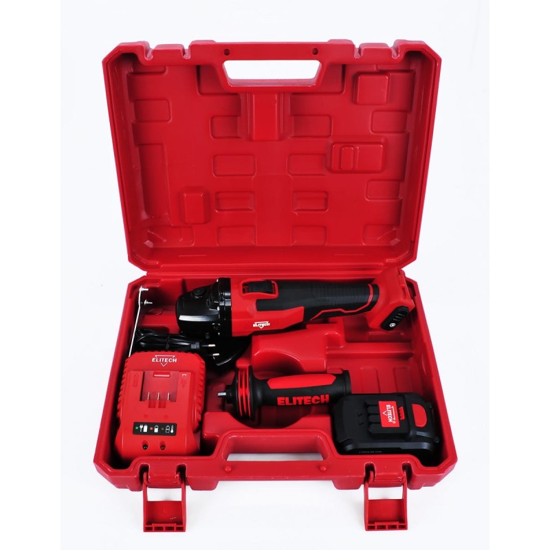 Аккумуляторная угловая шлифмашина Elitech МШУ 18БЛ (Е2213.001.02)