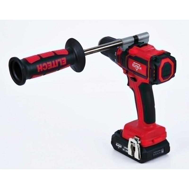 Аккумуляторная ударная дрель-шуруповерт Elitech ДА 18УБЛ2 (Е2201.002.01)