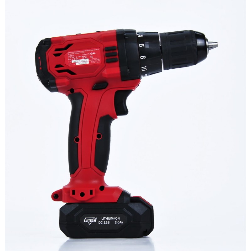 Аккумуляторная дрель-шуруповерт Elitech ДА 12СЛ2 (Е2201.004.01)