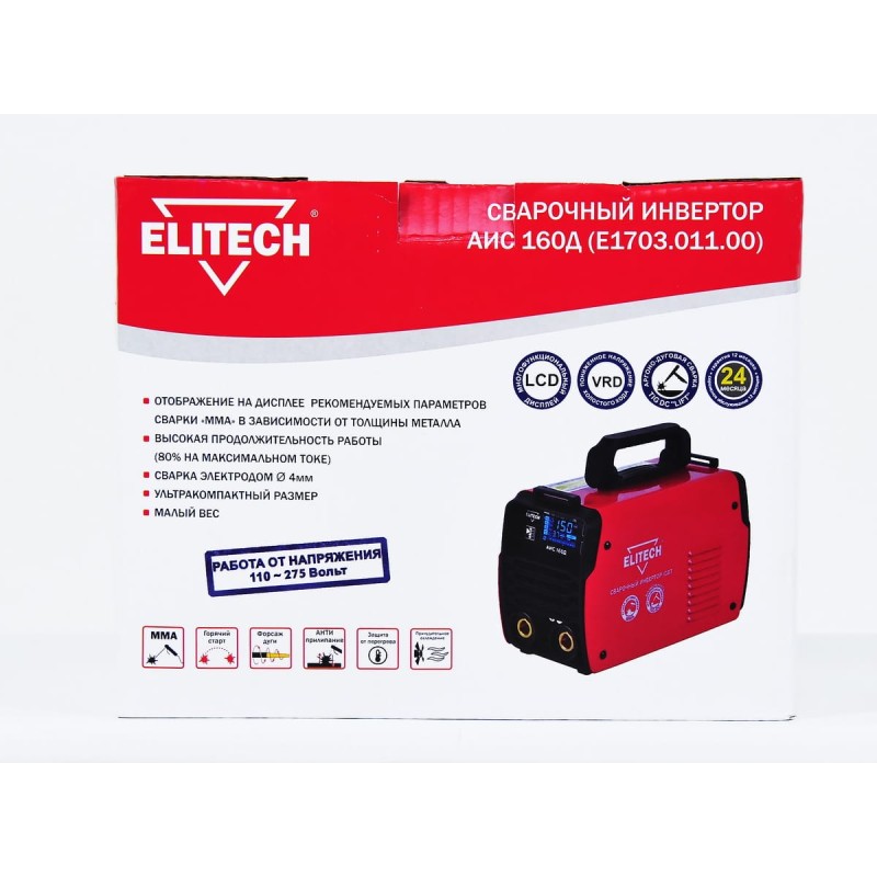Сварочный инвертор Elitech АИС 160Д (E1703.011.00)