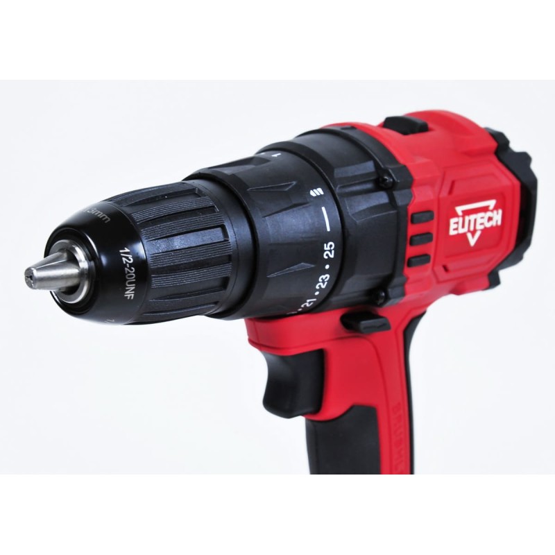 Аккумуляторная дрель-шуруповерт бесщеточная Elitech ДА 18БЛ2 ( E2201.011.00)