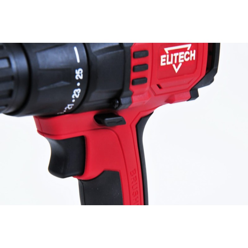 Аккумуляторная дрель-шуруповерт бесщеточная Elitech ДА 18БЛ2 ( E2201.011.00)