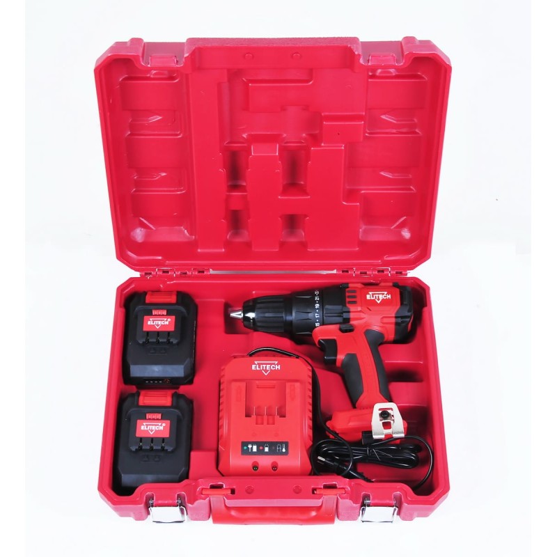 Аккумуляторная дрель-шуруповерт бесщеточная Elitech ДА 18БЛ2 ( E2201.011.01)