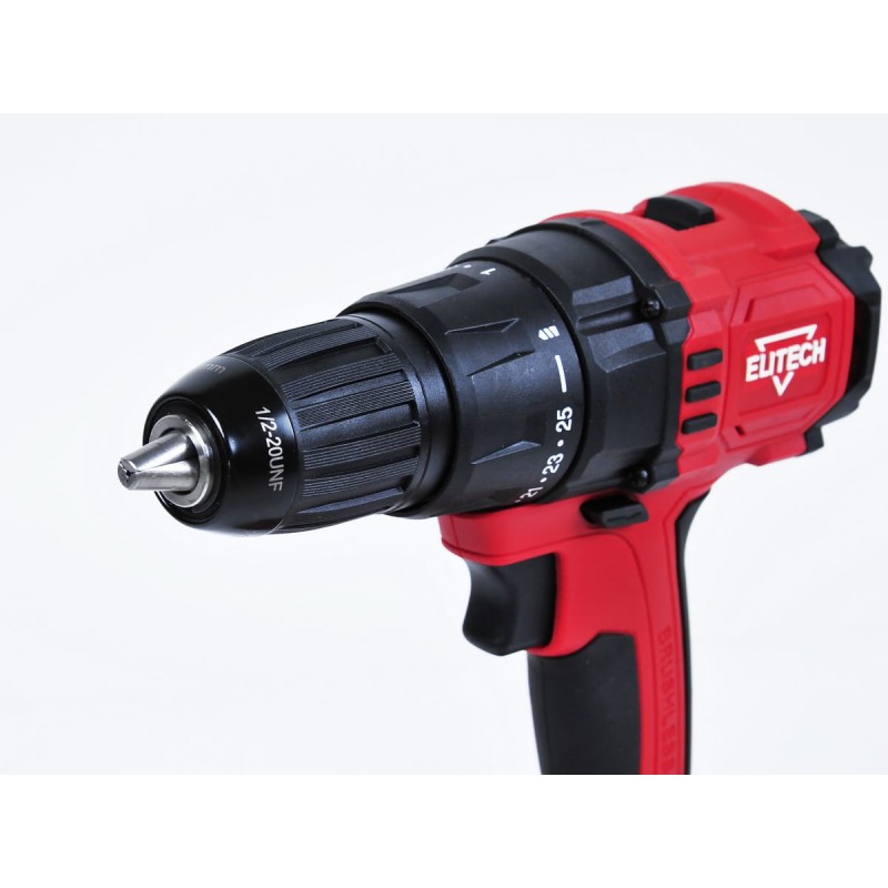 Аккумуляторная дрель-шуруповерт бесщеточная Elitech ДА 18БЛ2 ( E2201.011.01)