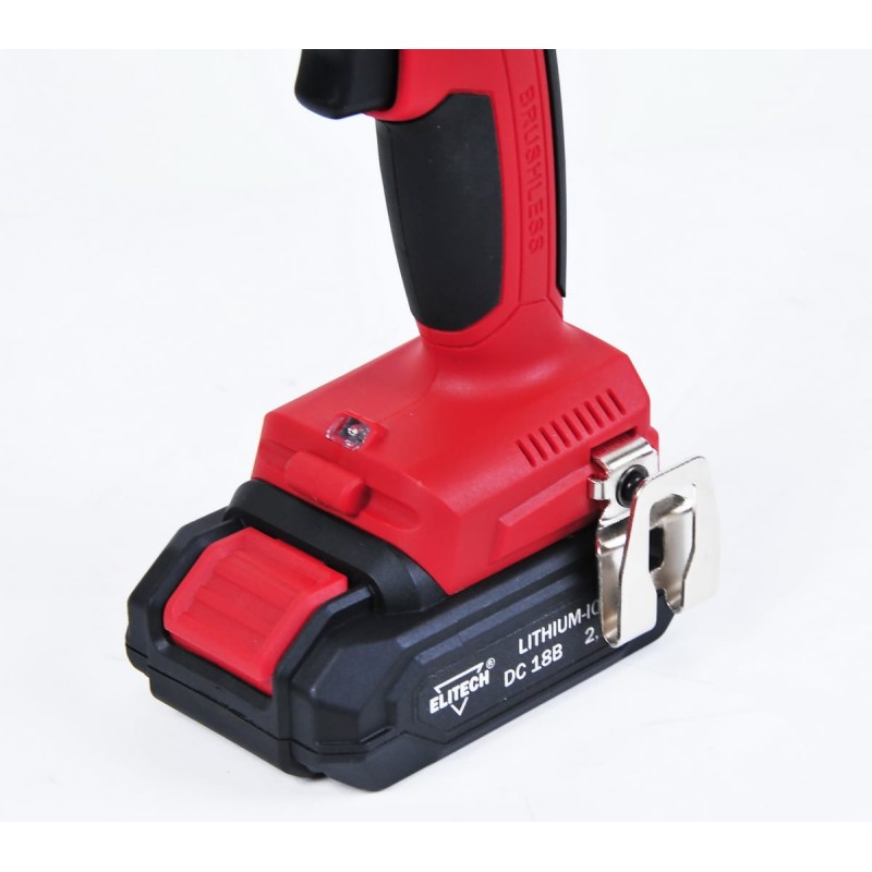 Аккумуляторная дрель-шуруповерт бесщеточная Elitech ДА 18БЛ2 ( E2201.011.01)