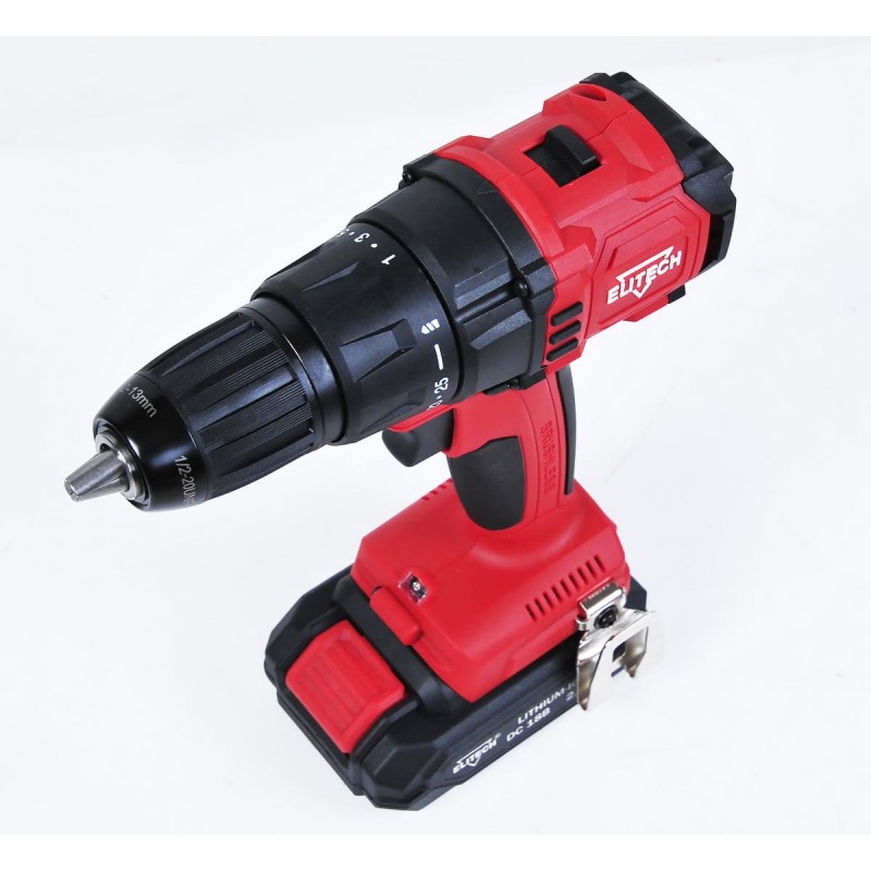 Аккумуляторная дрель-шуруповерт бесщеточная Elitech ДА 18БЛ2 ( E2201.011.01)